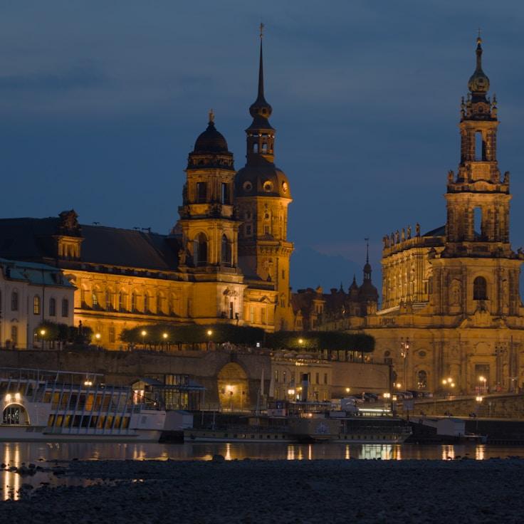 Entertainment zone at night in France
